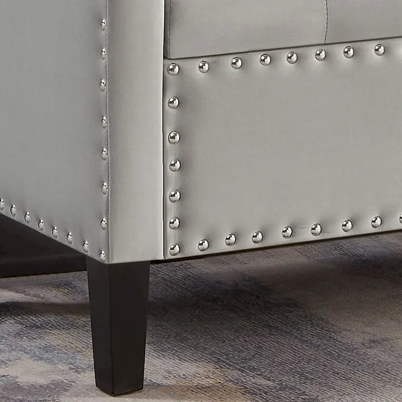 Banc ottoman de rangement capitonné – 122 cm (L) x 47 cm (l) x 56 cm (H)
