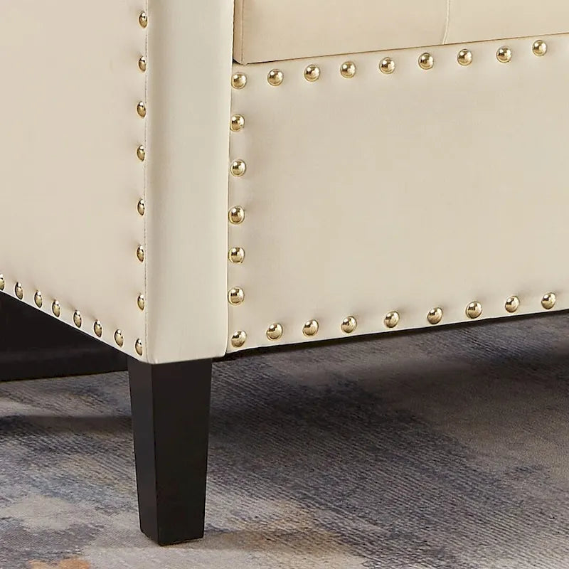 Banc ottoman de rangement capitonné – 122 cm (L) x 47 cm (l) x 56 cm (H)