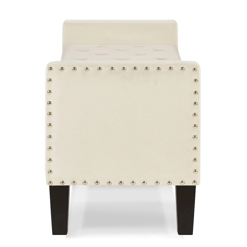 Banc ottoman de rangement capitonné – 122 cm (L) x 47 cm (l) x 56 cm (H)