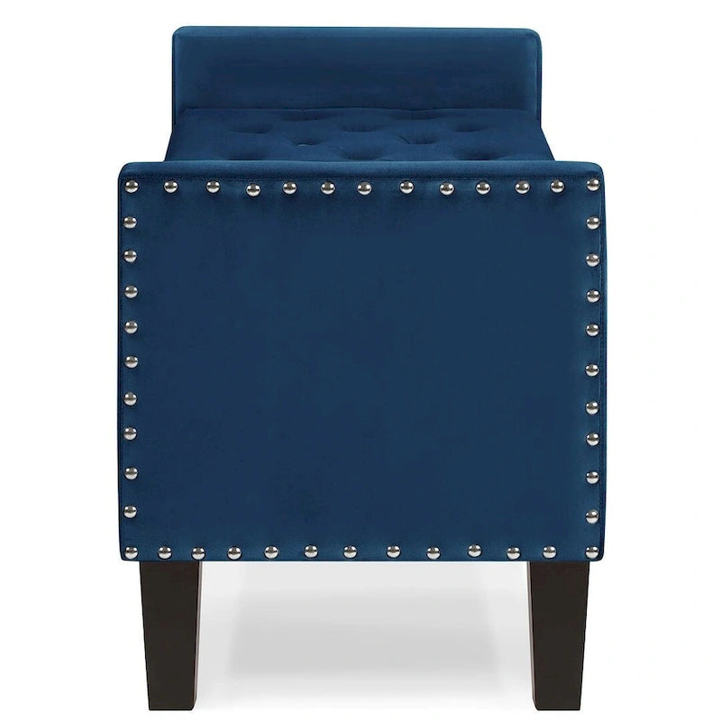 Banc ottoman de rangement capitonné – 122 cm (L) x 47 cm (l) x 56 cm (H)