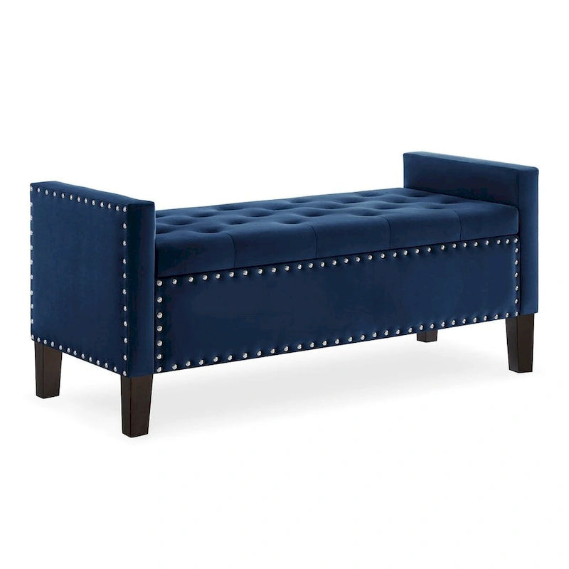 Banc ottoman de rangement capitonné – 122 cm (L) x 47 cm (l) x 56 cm (H)