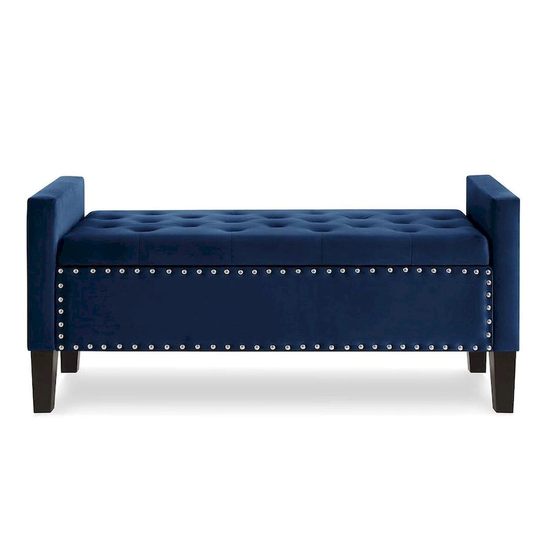 Banc ottoman de rangement capitonné – 122 cm (L) x 47 cm (l) x 56 cm (H)