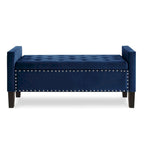 Banc ottoman de rangement capitonné – 122 cm (L) x 47 cm (l) x 56 cm (H)