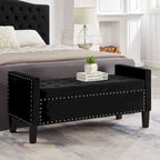 Banc ottoman de rangement capitonné – 122 cm (L) x 47 cm (l) x 56 cm (H)