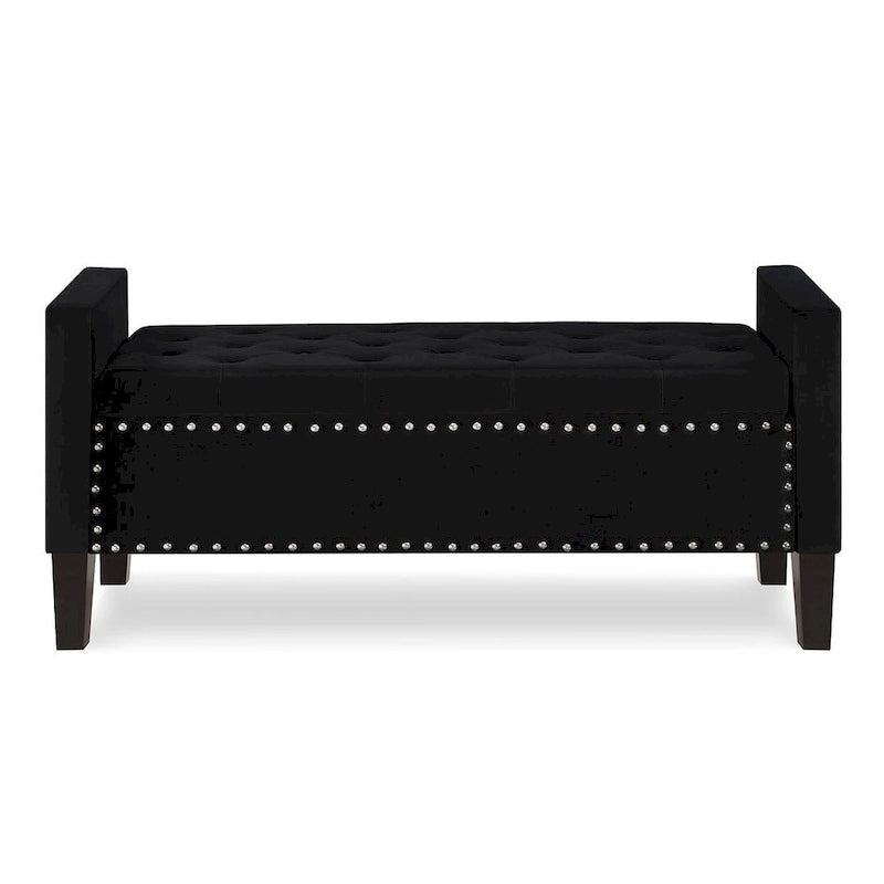 Banc ottoman de rangement capitonné – 122 cm (L) x 47 cm (l) x 56 cm (H)