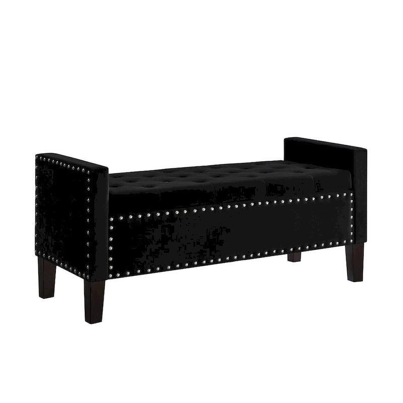 Banc ottoman de rangement capitonné – 122 cm (L) x 47 cm (l) x 56 cm (H)
