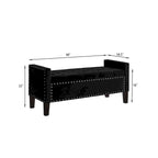 Banc ottoman de rangement capitonné – 122 cm (L) x 47 cm (l) x 56 cm (H)