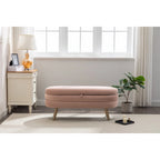 Banc de rangement en tissu de velours Banc de chambre à coucher avec pieds en bois pour salon, chambre à coucher, intérieur