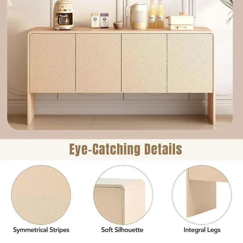 60L Large Storage Space with 4 Doors and Rebound Device - N/A
