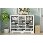 Sleek Design 24 Shoe Cubby Console