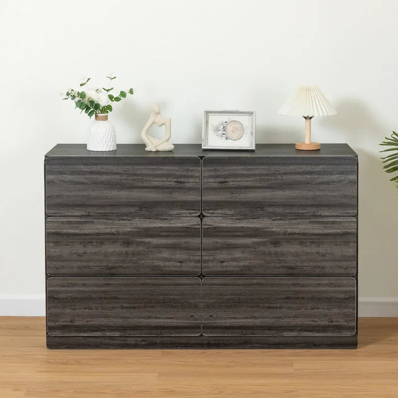 Drawer dresser cabinet,bar cabinet,Buffet server console,table storge cabinets,Flat out the corners of the drawers,six drawers