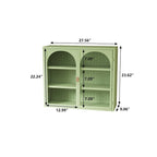 27.56Portes vitrées Armoire murale moderne à deux portes avec trois niveaux de rangement pour l'entrée, avec motif tressé caractéristique