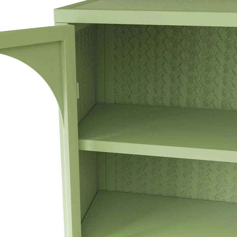 27.56Portes vitrées Armoire murale moderne à deux portes avec trois niveaux de rangement pour l'entrée, avec motif tressé caractéristique