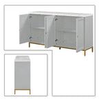 Elegant Stylish Wooden Sideboard, Top with Faux Marble Stickers