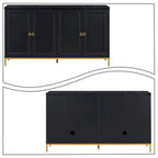Elegant Stylish Wooden Sideboard, Top with Faux Marble Stickers
