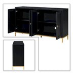 Elegant Stylish Wooden Sideboard, Top with Faux Marble Stickers