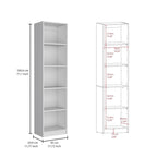 Ensemble bibliothèque 3 pièces, 170 cm de large, 5 étagères et placard, 13 étagères au total, 180 cm H x 30 cm P, garantie 1 an