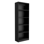 Ensemble bibliothèque 3 pièces, 170 cm de large, 5 étagères et placard, 13 étagères au total, 180 cm H x 30 cm P, garantie 1 an