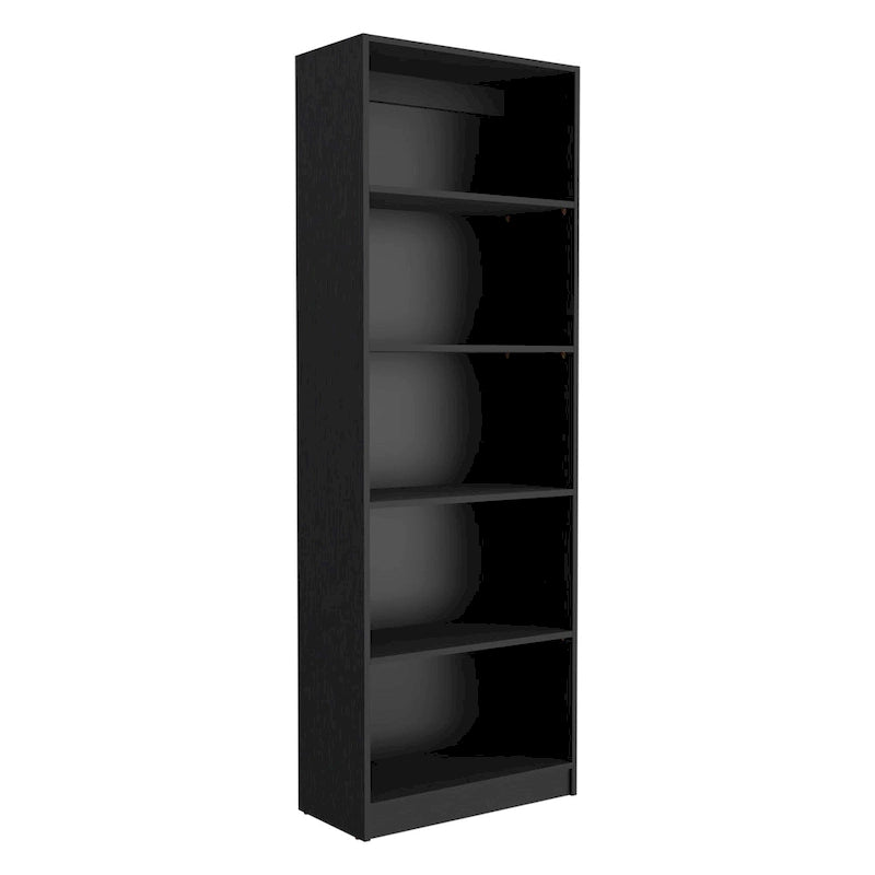 Ensemble bibliothèque 3 pièces, 170 cm de large, 5 étagères et placard, 13 étagères au total, 180 cm H x 30 cm P, garantie 1 an