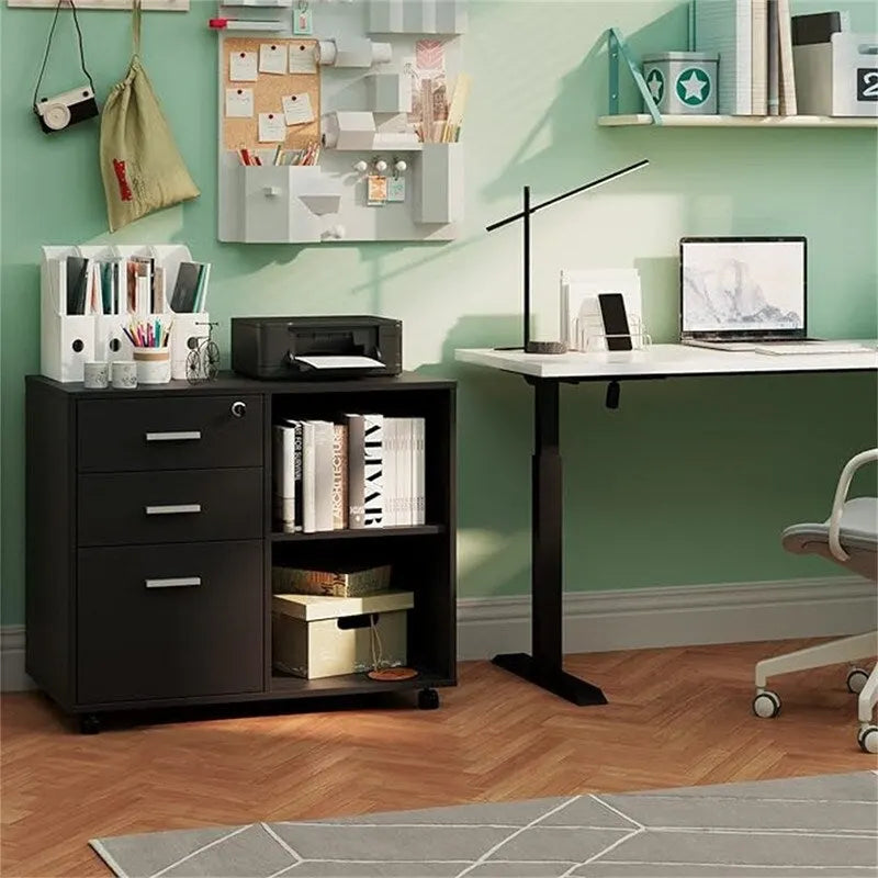 Meuble de classement en bois - 15.75P x 31.69L x 26.29H