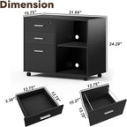 Meuble de classement en bois - 15.75P x 31.69L x 26.29H