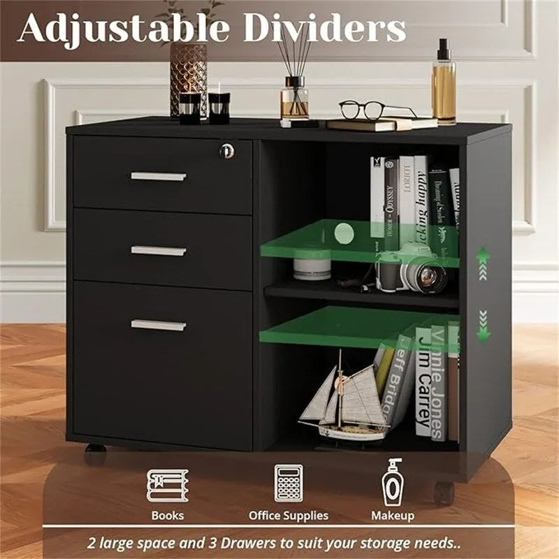Meuble de classement en bois - 15.75P x 31.69L x 26.29H