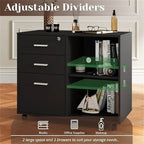 Meuble de classement en bois - 15.75P x 31.69L x 26.29H