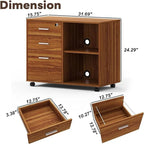 Meuble de classement en bois - 15.75P x 31.69L x 26.29H