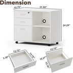 Meuble de classement en bois - 15.75P x 31.69L x 26.29H