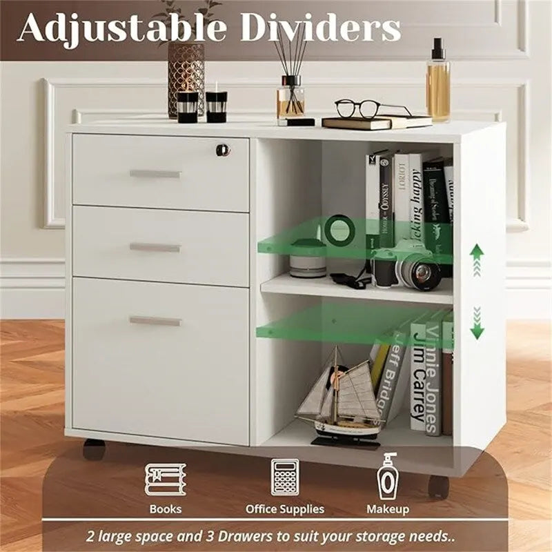 Meuble de classement en bois - 15.75P x 31.69L x 26.29H