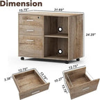 Meuble de classement en bois - 15.75P x 31.69L x 26.29H