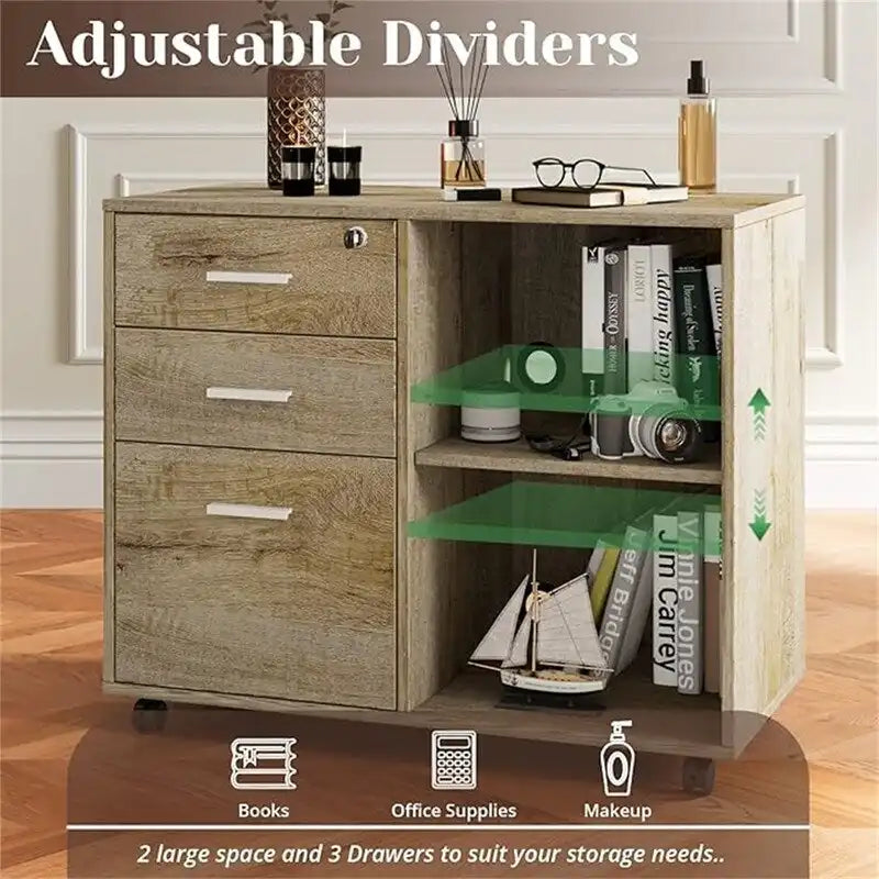 Meuble de classement en bois - 15.75P x 31.69L x 26.29H
