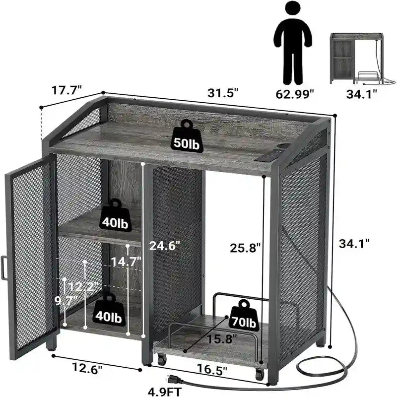 Classeurs de bureau pour le télétravail - 16.5P x 31.5L x 34H
