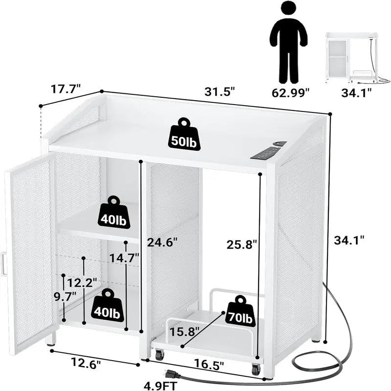 Classeurs de bureau pour le télétravail - 16.5P x 31.5L x 34H