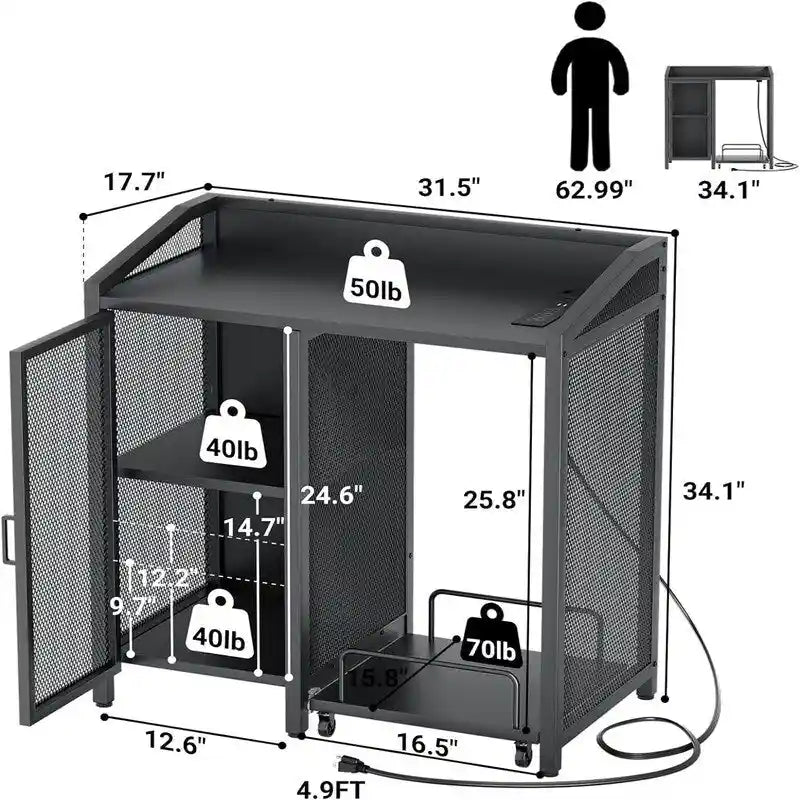Classeurs de bureau pour le télétravail - 16.5P x 31.5L x 34H