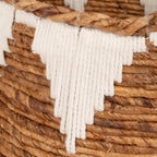 Paniers de rangement tressés à la main en feuilles de bananier, lot de 3, style bohème, finition naturelle, 25/30/35 cm de hauteur