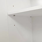 Functional 4-Door Intaglio Storage Cabinet with Pine Legs