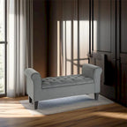 Banc de rangement capitonné