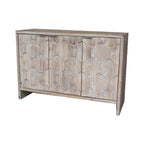 3 Door Wooden Cabinet Sideboard Buffet - N/A