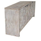 3 Door Wooden Cabinet Sideboard Buffet - N/A