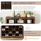 Meuble de rangement 24 compartiments pour chaussures au design élégant, meuble à chaussures moderne avec base incurvée, buffet polyvalent de haute qualité pour l'entrée