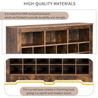 Meuble de rangement 24 compartiments pour chaussures au design élégant, meuble à chaussures moderne avec base incurvée, buffet polyvalent de haute qualité pour l'entrée