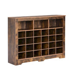 Meuble de rangement 24 compartiments pour chaussures au design élégant, meuble à chaussures moderne avec base incurvée, buffet polyvalent de haute qualité pour l'entrée