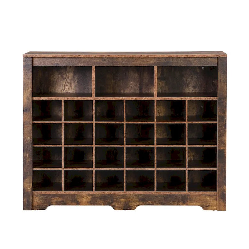 Meuble de rangement 24 compartiments pour chaussures au design élégant, meuble à chaussures moderne avec base incurvée, buffet polyvalent de haute qualité pour l'entrée