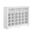 Meuble de rangement 24 compartiments pour chaussures au design élégant, meuble à chaussures moderne avec base incurvée, buffet polyvalent de haute qualité pour l'entrée