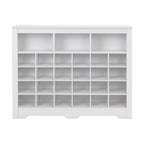 Meuble de rangement 24 compartiments pour chaussures au design élégant, meuble à chaussures moderne avec base incurvée, buffet polyvalent de haute qualité pour l'entrée