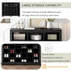Meuble de rangement 24 compartiments pour chaussures au design élégant, meuble à chaussures moderne avec base incurvée, buffet polyvalent de haute qualité pour l'entrée
