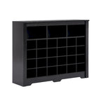 Meuble de rangement 24 compartiments pour chaussures au design élégant, meuble à chaussures moderne avec base incurvée, buffet polyvalent de haute qualité pour l'entrée