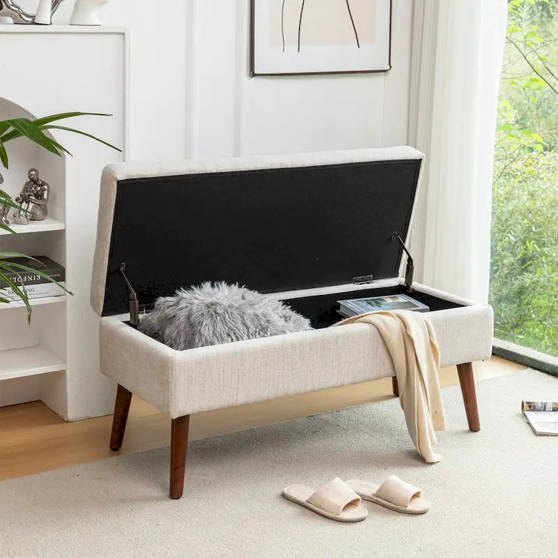 Banc de rangement avec banc de rangement