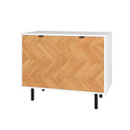Mid-Century Modern Accent Cabinet with 2 Soft-Close Doors & Shelves, 35.43"L